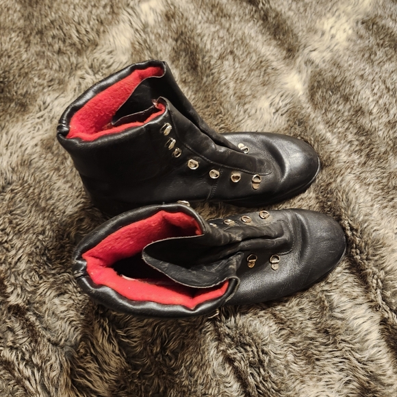 1970's Inouk Snow Boots | 10 Size mens | Vintage Leather Warm Insulated Black - Picture 6 of 6